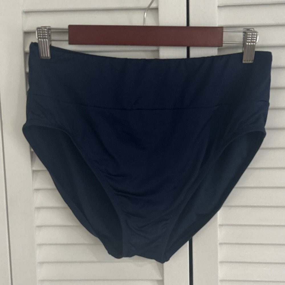 Navy blue Bikini Bottom with Tummy Control- Large